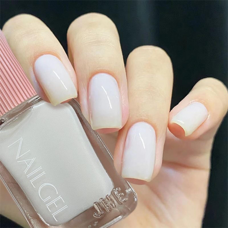 Cosmoo 12Ml Milky White Quick Dry Nail Polish Jelly White Nail Lacquer For Nail Art Varnish