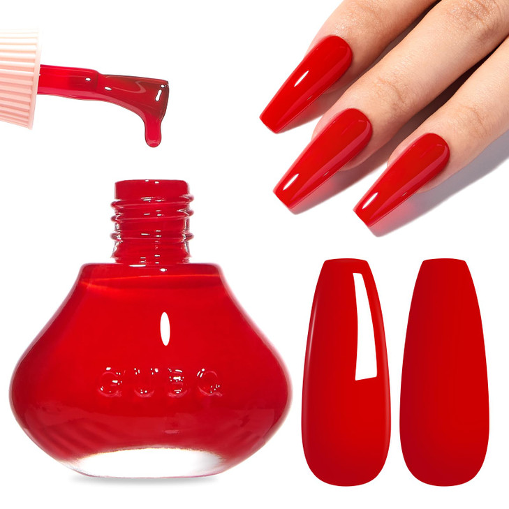 Cosmoo Red Nail Polish 12Ml Classical Red Quick Dry Nail Lacquer For Nail Art Varnish 0.41 Fl Oz
