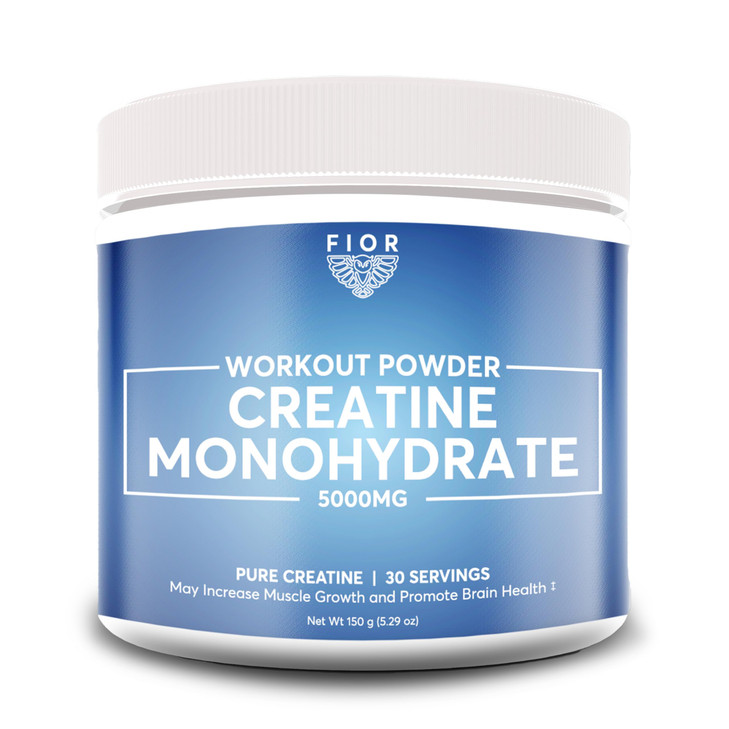 FIOR Pure Creatine Monohydrate Powder - Micronized Creatine for Men & Women, Pure Non-GMO, Vegan & Gluten Free Creatine Powder, 5 Grams per Serving,
