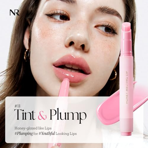 Nature Republic HONEY MELTING LIP PLUMPING (11 PINK) SOFT LIP STICK Tint & Plump Hydrating Gloss, Moisturizing balms, Volumizing formula & Sheer tint
