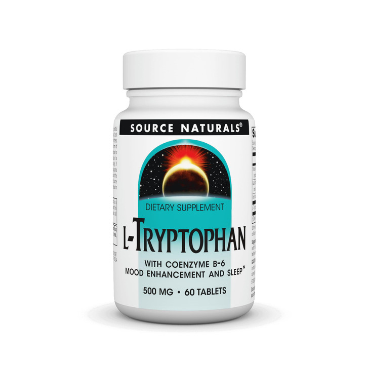 Source Naturals L-Tryptophan with Coenzyme B-6 500mg - 60 Tablets