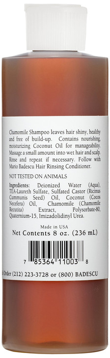 Mario Badescu Chamomile Shampoo for Oily and Sensitive Scalps | Gentle Shampoo that Clarifies and Soothes |Formulated with Chamomile Extract| 8 FL OZ