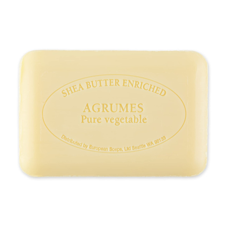 Pre de Provence Artisanal Soap Bar, Enriched with Organic Shea Butter, Natural French Skincare, Quad Milled for Rich Smooth Lather, 8.8 Ounce, Agrume