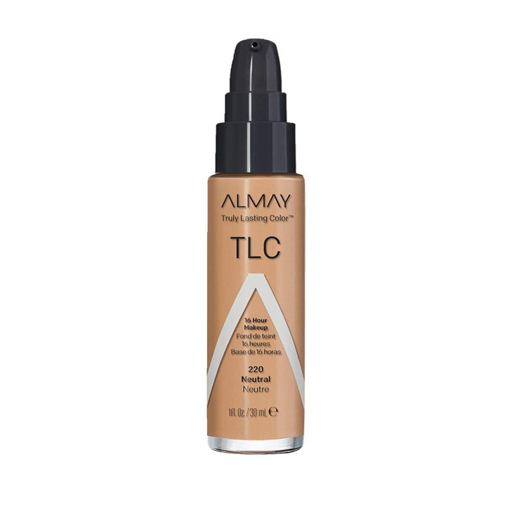 Almay Liquid Foundation, Truly Lasting Color, Long Wearing Natural Finish, Vitamin E and Lemon Extract, Hypoallergenic, Cruelty-Free, Dermatologist T