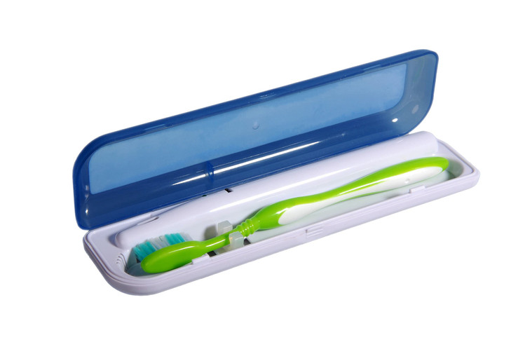Pursonic Portable UV Toothbrush Sanitizer Case - Travel Toothbrush Sanitizer and Holder - For Electric and Manual Brush Heads with UV Light & Auto Sh