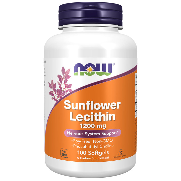 NOW FOODS Sunflower Lecithin 1200MG, 100 Count