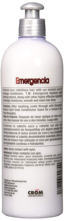 EMERGENCIA Toque Magico Intensive Moisture Split Ends Conditioner, Coconut, 16 Oz, 16 Ounces