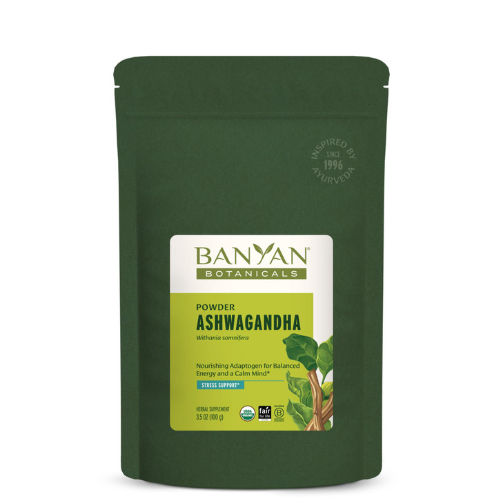 Banyan Botanicals Ashwagandha Powder  Organic Ashwagandha Root  Renowned Herbal Adaptogen for Natural Energy Support and Stress Support  3.5oz  N