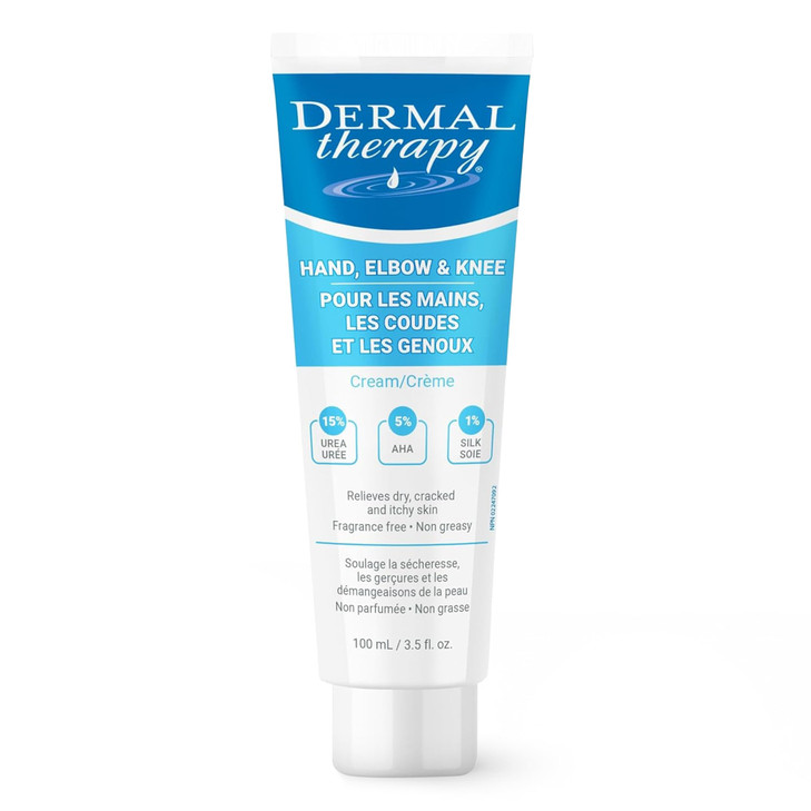 Dermal Therapy Hand Elbow & Knee Cream with 15% Urea & 6% AHA - Deeply Hydrates & Exfoliates Dry, Cracked Skin on Hands, Elbows & Knees - Fragrance-F