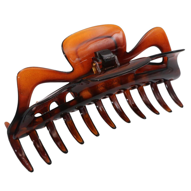 Parcelona French Classic Jumbo Large 5 1/2" Celluloid Acetate No Slip Grip Jaw Hair Claw Clip Strong Hold Durable Styling Volume Women Hair Accessori