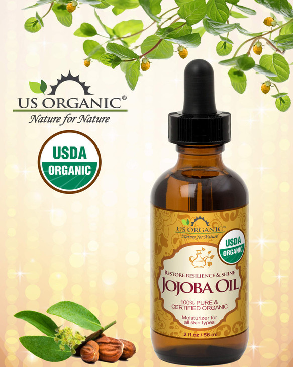US Organic Jojoba Oil, USDA Certified Organic,100% Pure & Natural, Cold Pressed Virgin, Unrefined, Haxane Free, Sourced from Middle East directly (Sm