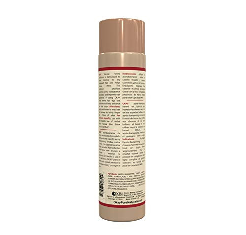 Natural Henna Conditioner Formulated To Restore Moisture Improves Appearance&Feel Of Hair Revitalizes Damaged Hair Nourishing Henna Extracts Sulfate,