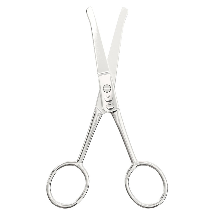 Coco's Rounded Safety Nose & Ear Hair Scissors  Precision Stainless Steel Grooming Tool for Men & Women, Eyebrow & Facial Hair Trimming, Mustache, B