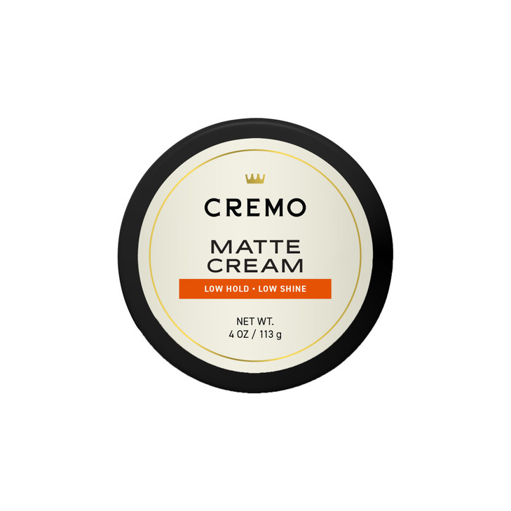 Cremo Hair Styling Matte Cream, Premium Barber Grade, Light Hold, Low Shine, Hair Cream and Hair Products For Men, 4 Oz