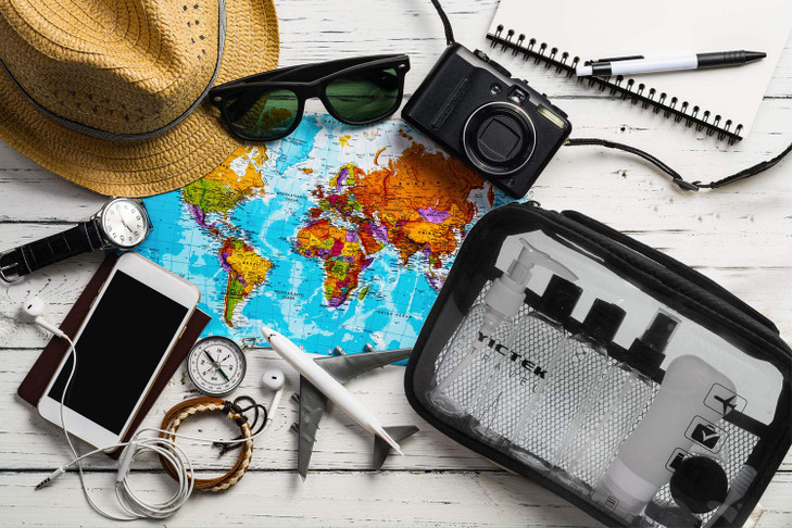 YICTEK Empty Plastic Travel Bottles Containers for Toiletries, TSA Approved Travel Size Toiletries Bottles Kit for Liquids Shampoo Conditioner Lotion