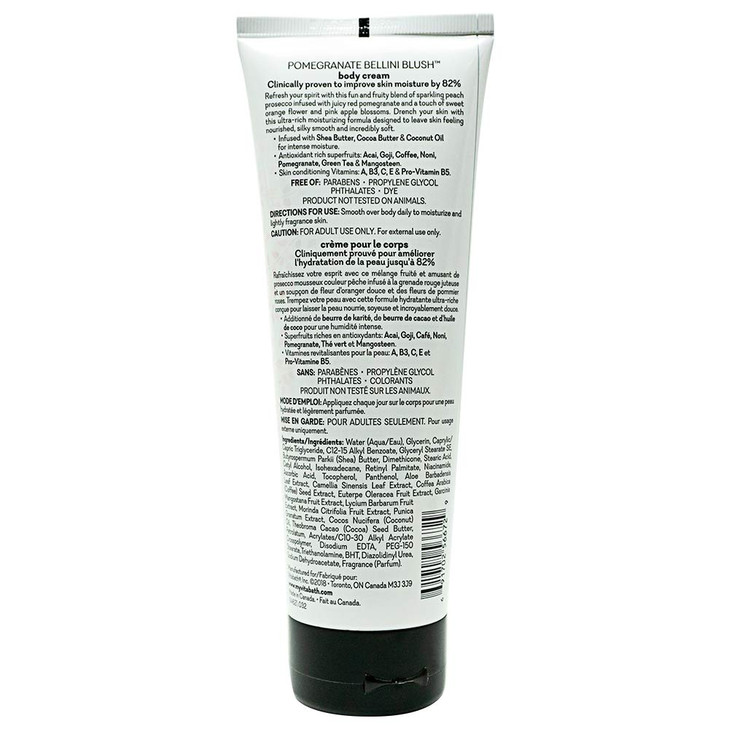 Vitabath Pomegranate Bellini Blush Moisturizing Body Cream - Soothing Hydration Vitamin & Nutrient Skin Care - Replenishing All Over Dry Skin Lotion