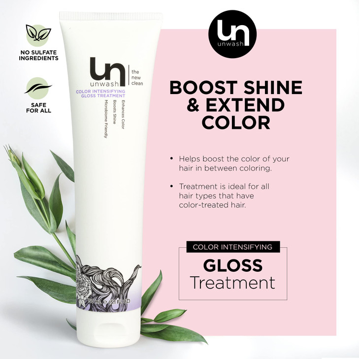 Unwash Color Intensifying Gloss Treatment - Color-Protecting, Salon-Quality Hair Treatment, Enhances Shine & Increases Vibrancy, Cruelty Free, Sulfat