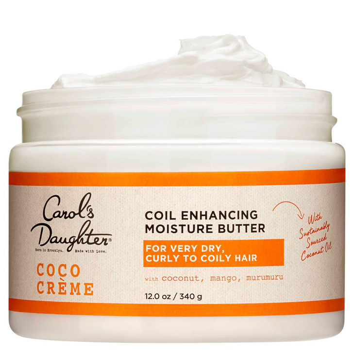 Carol's Daughter Coco Creme Coil Enhancing Moisture Butter, with Coconut Oil and Mango Butter, for Very Dry Curly Hair, Paraben and Silicone Free, 12