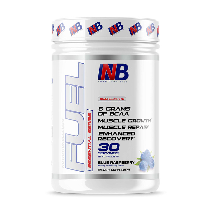 NutritionBizz BCAA Powder, 5 Grams of BCAAs Amino Acids, Post Workout Recovery Drink for Muscle Building, Recovery, and Endurance, 30 Servings (Blue