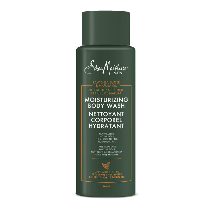 SheaMoisture Men Body Wash Cleanser to Clean and Hydrate Skin Raw Shea Butter and Mafura Oil Moisturizing 15 fl oz