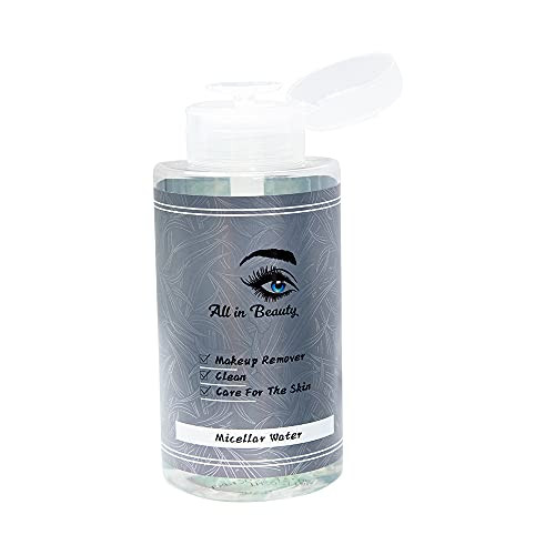 All in beauty Micellar Lotion Cleansing Water, Toner, Make-up Remover for All Skin Types, After Waxing, During and After Micropigmentation, Acne, Dry