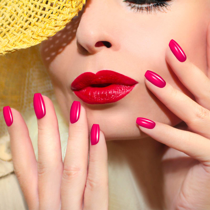 Maitys 720 Pieces 30 Sets Medium Square Press on Nails Glossy Fake Nails Solid Color Artificial Tips Full Cover for Women Girls Ballerina DIY(Classic