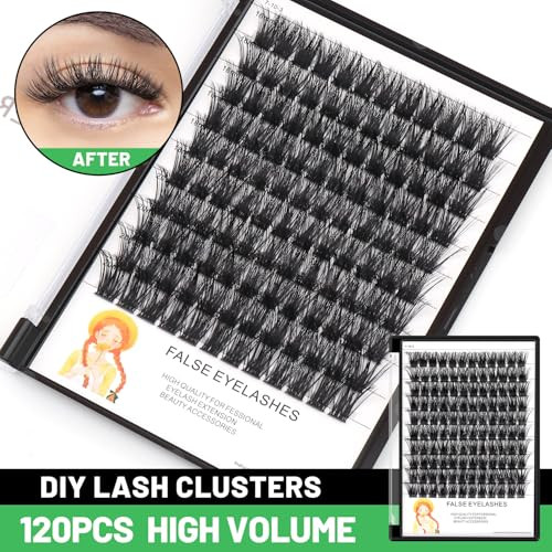 Bodermincer Lash Clusters D Curl Black/Brown/Colored Lashes 10-12-14/12-14-16/16-18-20mm Mixed Lash Clusters Kit For Beginner (M01# 16-18-20mm Mixed)