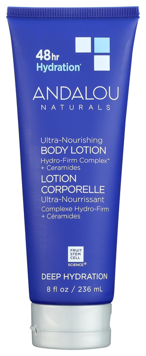 Andalou Naturals Body Lotion, Deep Hydration Lotion for Dry Skin, Ultra-Nourishing Skin Care with Hyaluronic Acid & Ceramides, Body Cream for Softer,