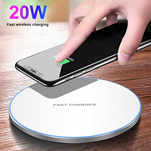 Wireless Charger 20W Max Fast Wireless Charging Pad Compatible with iPhone 11 12 13 14 15 16 17 Pro/Pro Max, iPhone Xs/XS Max/XR/8 Plus,Air Pods Pro/