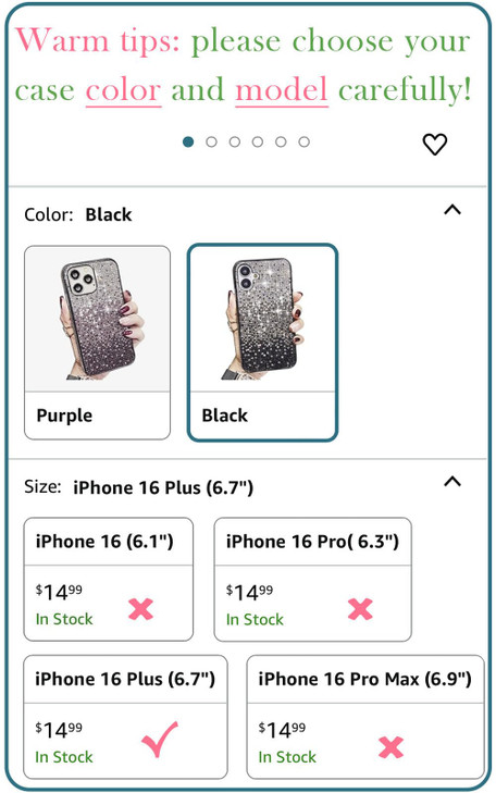 LINYUNE Gradient Bling Case for iPhone 16 Plus with Glitter Sparkle Diamond, Shiny Crystal Rhinestone TPU Bumper Protective Case Cover for iPhone 16