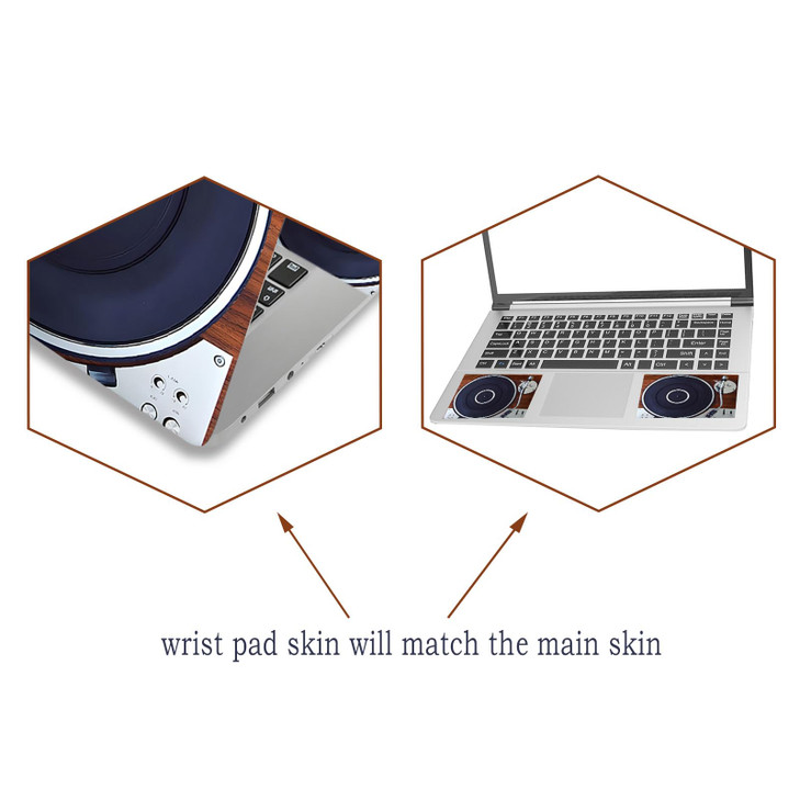 Laptop Decal Sticker Skin Cover, 12" 13.1" 13.3" 14" 15" 15.4" 15.6" Laptop Netbook Vinyl Skin Sticker Cover Art Notebook Protector (2 Wrist Pad Incl