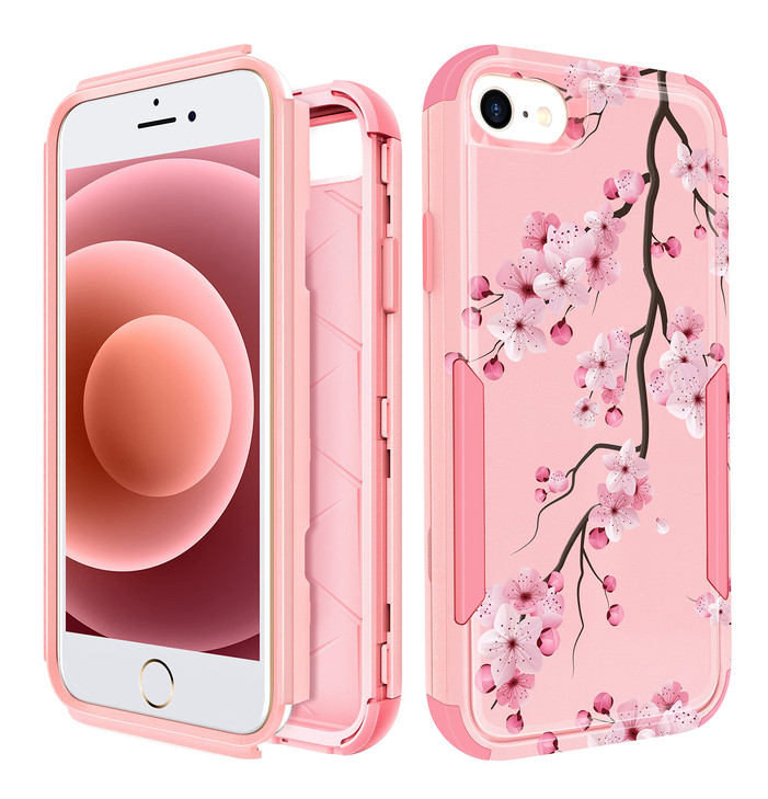 Plakill for iPhone 16 Pro Case for Women - Cute Girls Phone Cover Cool Aesthetic Unique Design Teen Skeleton Flower Heavy Duty Protective Shockproof