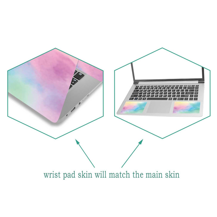 Laptop Skin Sticker Decal, 12" 13" 13.3" 14" 15" 15.4" 15.6" Laptop Vinyl Skin Cover Art Protector Notebook PC (2 Wrist Pad Skins Included), Decorati
