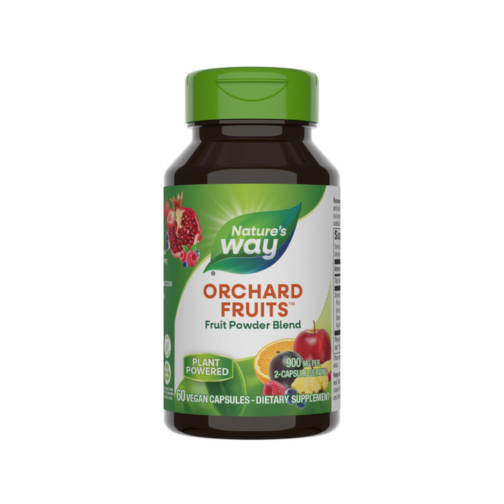 Nature's Way Orchard Fruits, Fruit Powder Blend, Contains 12 Different Fruits, 900mg Per 2-Capsule Serving, 60 Capsules