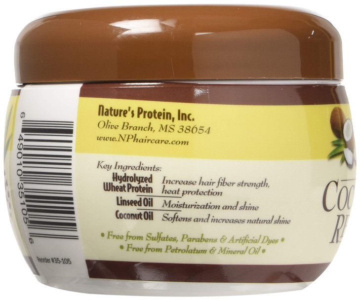 NATURE'S PROTEIN Coconut Restore Keratin Intensive Repair Masque 8oz, 8 Oz