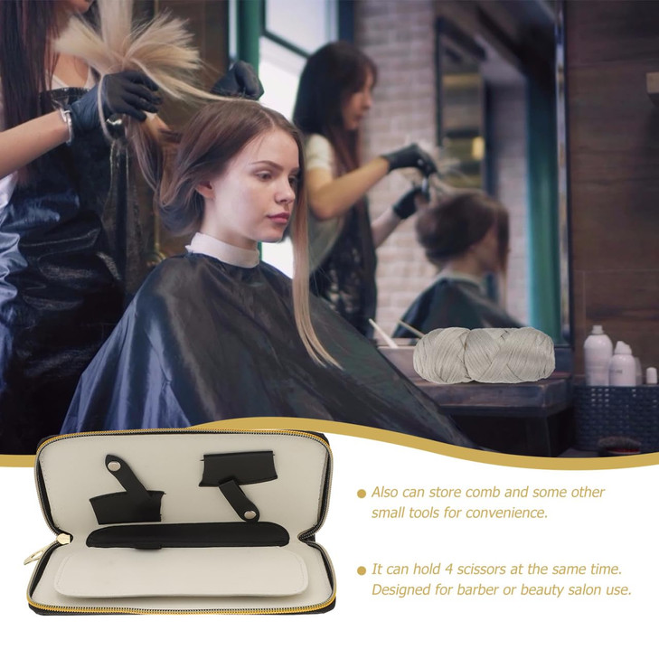 Scissor Pouch Bag Salon Storage Case Holder Hair Stylist Tools Bag Organizer for Hairdressers (Can Hold 4)