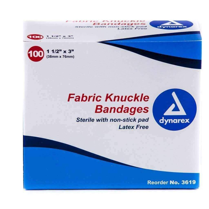 Dynarex Fabric Knuckle Bandage Box of 100