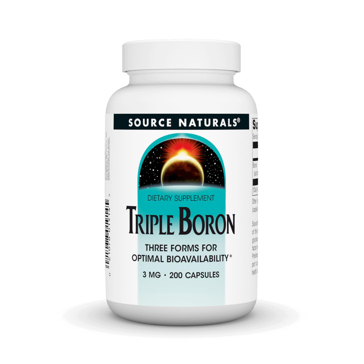 Source Naturals Triple Boron, Three Forms for Optimal Bioavailibility* 3 mg - 200 Capsules