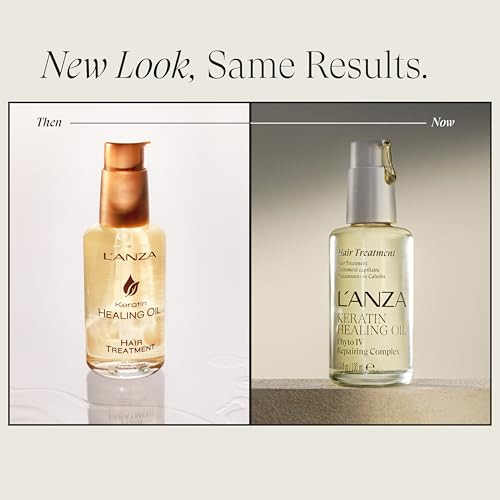 L'ANZA Keratin Healing Oil Hair Treatment, Hair Oil Revives & Nourishes Dry Damaged Hair & Scalp, Sulfate Free with Phyto IV Complex, Cruelty Free Vo