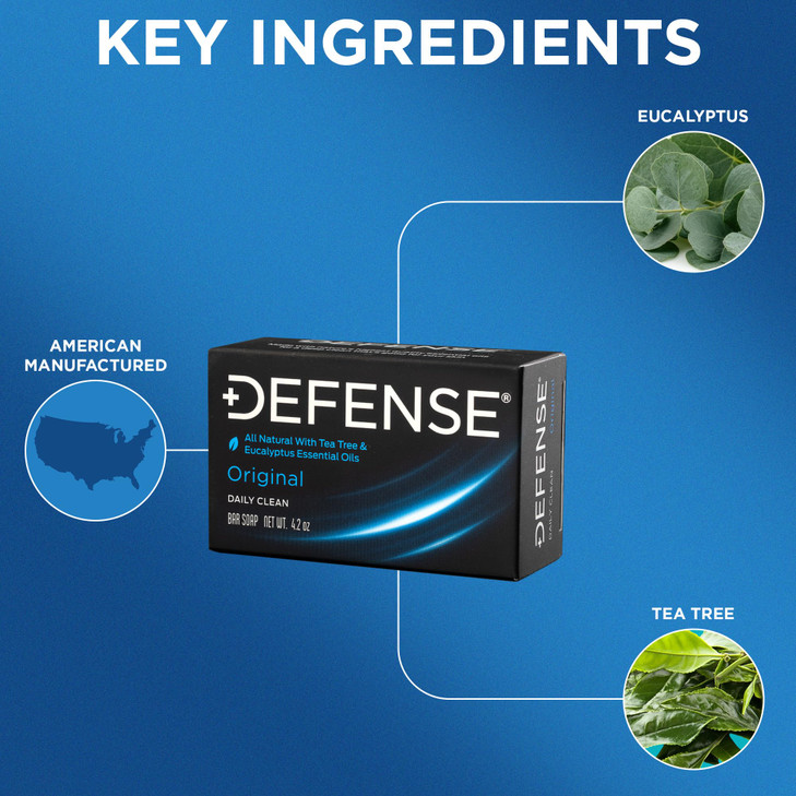 Defense Soap 2pk All Natural Tea Tree Bar Soap for Men | Made by Wrestlers with Tea Tree Oil & Eucalyptus Oil to Promote Healthy Skin