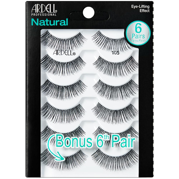 Ardell Natural 105 Black - 6 Pairs pack