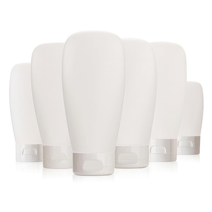 12PCS 150ML/5oz Empty Clear Refillable Cosmetic Soft Tube Squeeze Bottle With Flip Cap Makeup Container Shampoo Facial Cleanser Body Cream Bath Conta