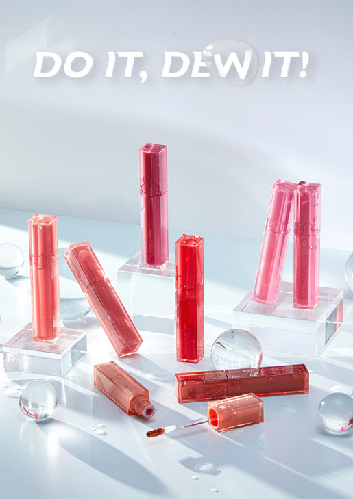 rom&nd DEWY·FUL Water Tint | 13 CUSTARD MAUVE | Hydrating, Non-Sticky Lip Gloss for Sheer, Long-Lasting K-Beauty Dewy Finish