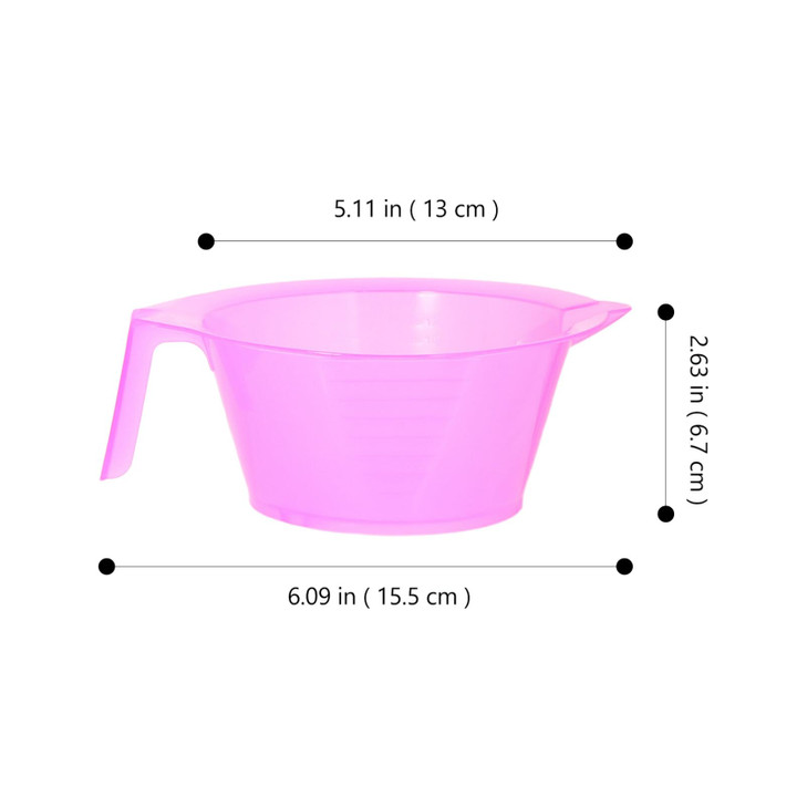 LALAFINA Hair Dye Bowl Transparent 2.6 Inch Salon Hair Color Mixing Bowl with Measurement Scales for Precise Dye Mixing and Highlighting