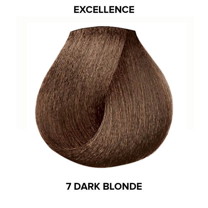 L'OREAL TECHNIQUE Excellence Crème Permanent Hair Color - Long-Lasting Hair Dye, Rich Formula With No-Drip Application, Superb Gray Coverage, 7 Dark
