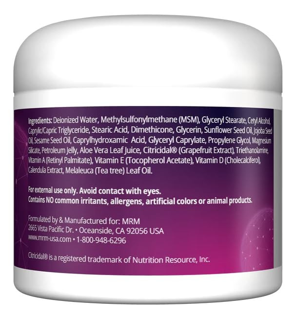 MRM MSM Cream with Vitamin A & D -- 4 Oz.