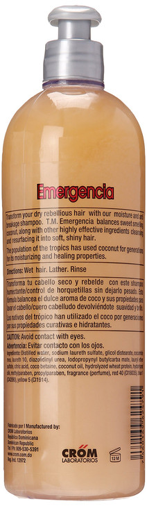 EMERGENCIA Toque Magico Coconut Intensive Moisture Split Ends Shampoo, 16 Oz, 16 Ounces