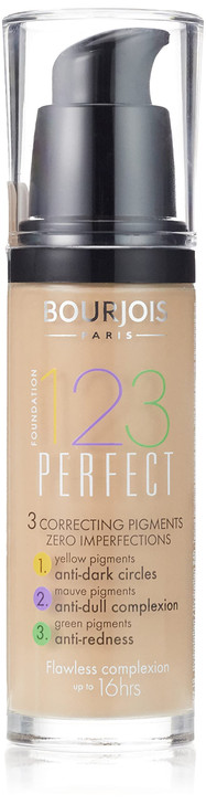 Bourjois Fond de Teint 123 Perfect Foundation for Women, # 52 Vanille, 1 Ounce