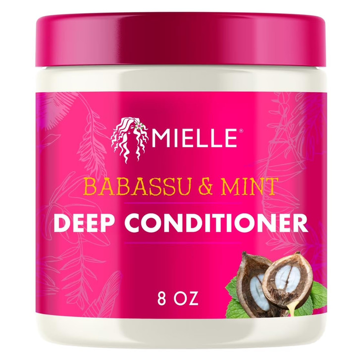 Mielle Organics Babassu & Mint Deep Conditioner with Protein, Moisturizing & Conditioning Deep Treatment, Hydrating Repair for Dry, Damaged, & Frizzy