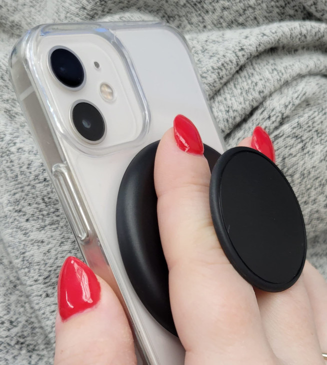 ENCASED Magnetic Phone Grip - Designed for MagSafe, iPhone 16/15 Pro Max and iPhone 14/13/12 Cases and Accessories (2-in-1 Holder + Kickstand)